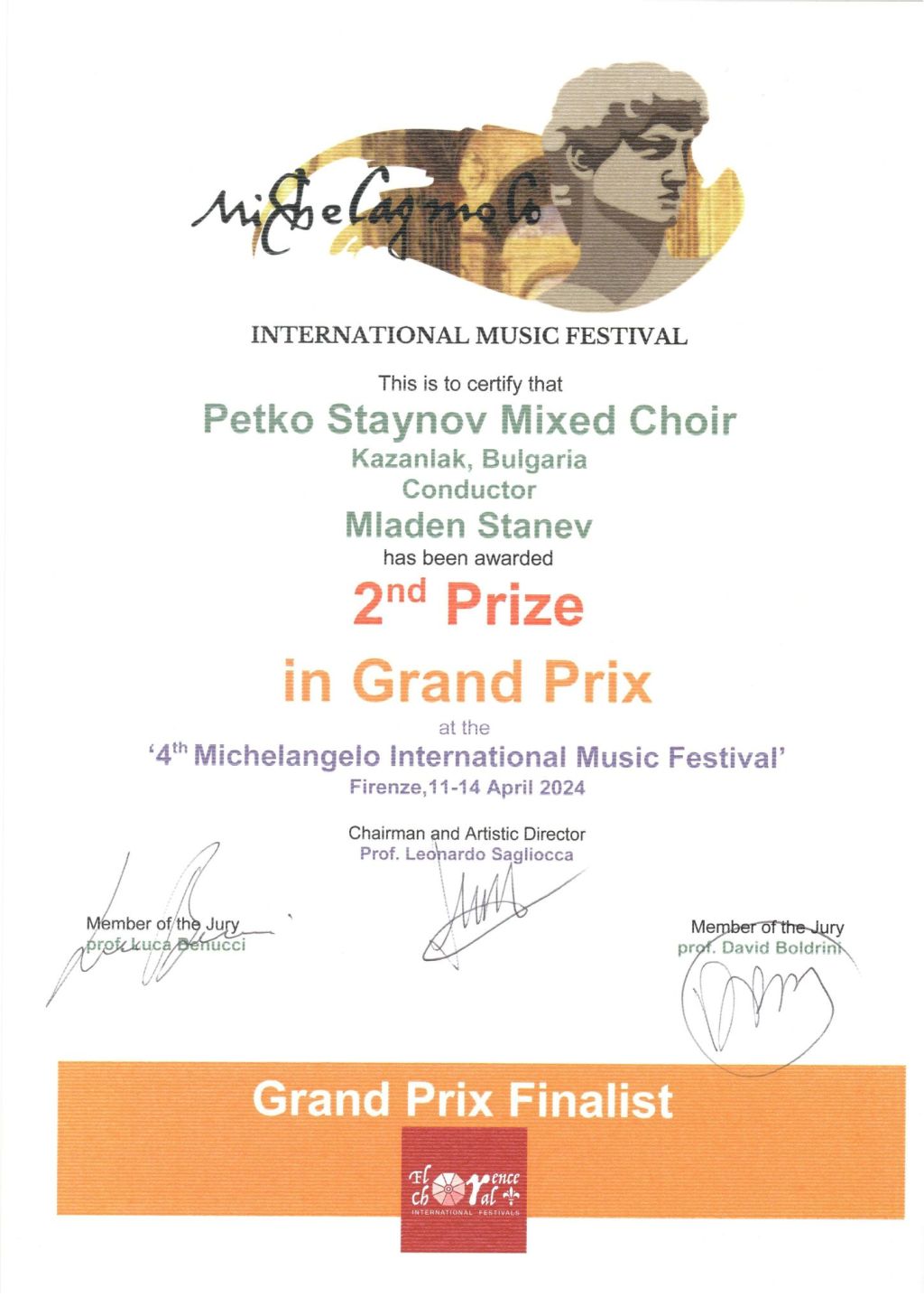 Triumph of Bulgarian choral art in Italy